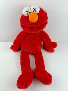 Kaws Sesame Street x Uniqlo Elmo Plush 21 in Stuffed Toy X Eyes